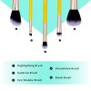 5 PCs Makeup Brush Set Professional Synthetic Brushes - Image 4