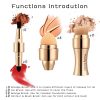 Travel Makeup Brushes, ColorfulLaVie 4 in1 Portable Makeup Brushes
